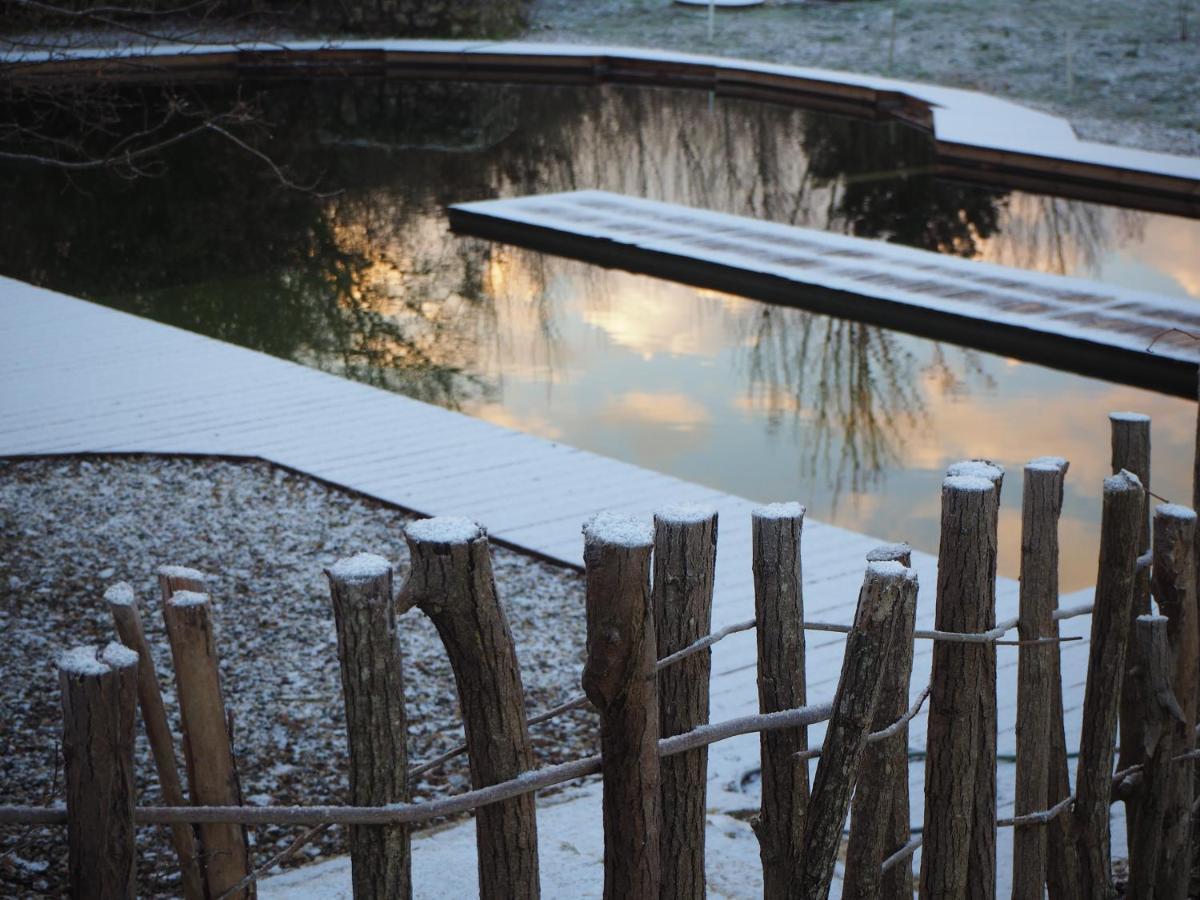 Maison Terre Les Cabanes De Fallot - Sauna Bain-Froid Piscine Naturelle L'isle-Bouzon Exteriör bild