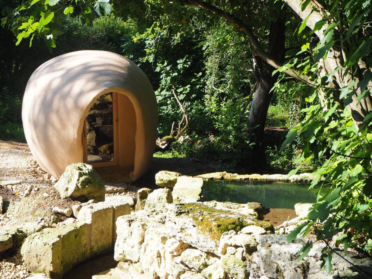 Maison Terre Les Cabanes De Fallot - Sauna Bain-Froid Piscine Naturelle L'isle-Bouzon Exteriör bild