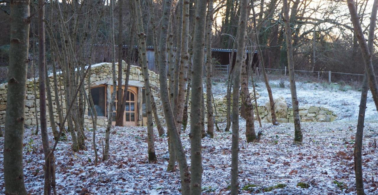 Maison Terre Les Cabanes De Fallot - Sauna Bain-Froid Piscine Naturelle L'isle-Bouzon Exteriör bild