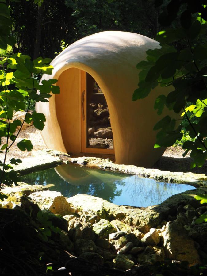 Maison Terre Les Cabanes De Fallot - Sauna Bain-Froid Piscine Naturelle L'isle-Bouzon Exteriör bild
